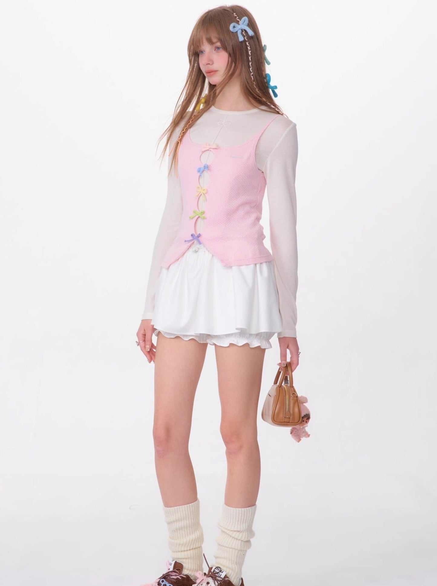 High-Waist Fungus A-Line Skirt Shorts