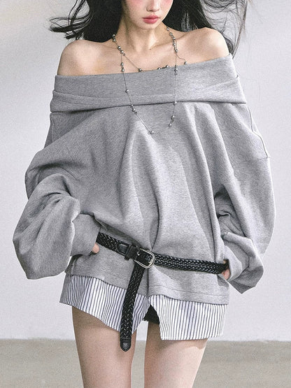Autumn Oversized Hooded Sweatshirt
