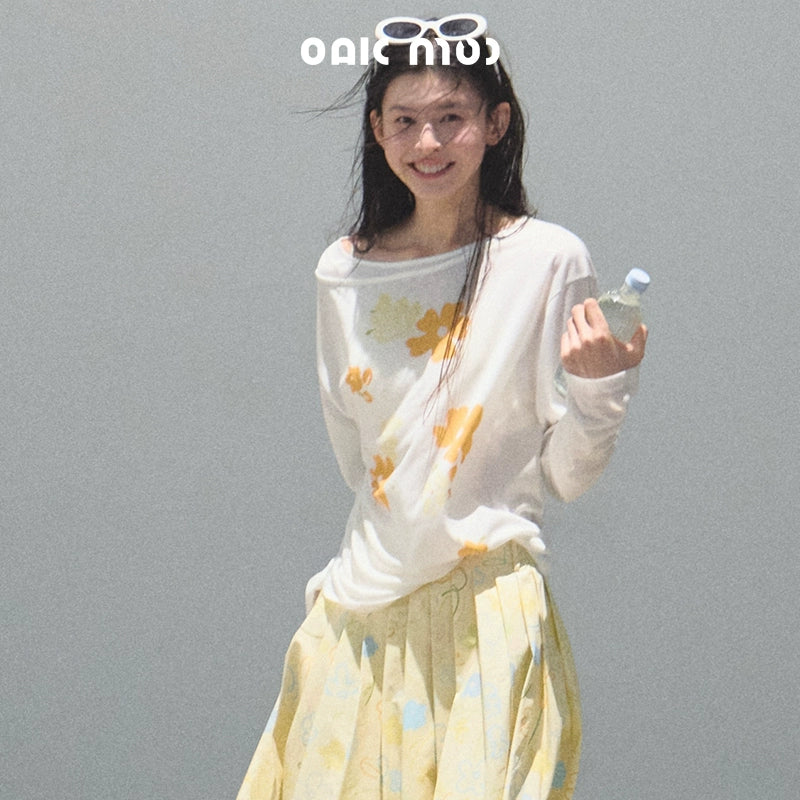 Floral Knit Off-the-Shoulder Cover-Up Top