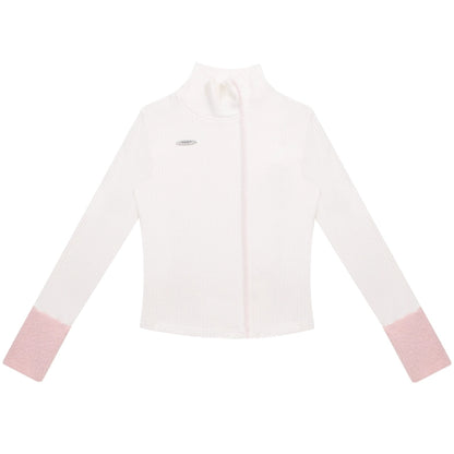 Slim turtleneck knitted top