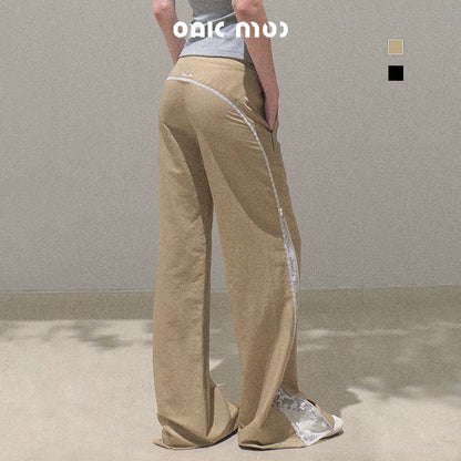 Copper Lace Wide Leg Pants