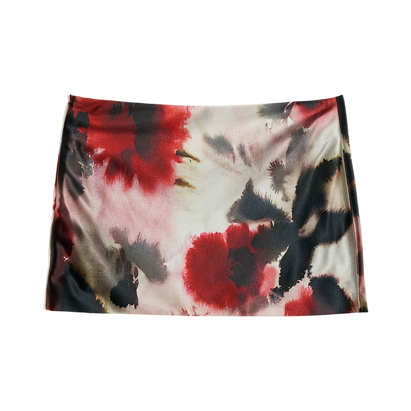 Sexy Retro Oil Color Skirt