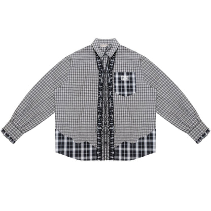 Retro Plaid Long-Sleeved Shirt