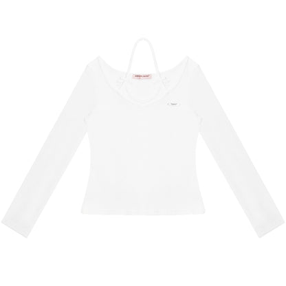 Halterneck Bow Knitted Base Layer