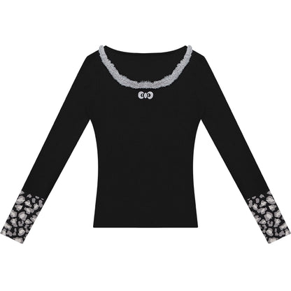 Leopard Print Knitted Sweater