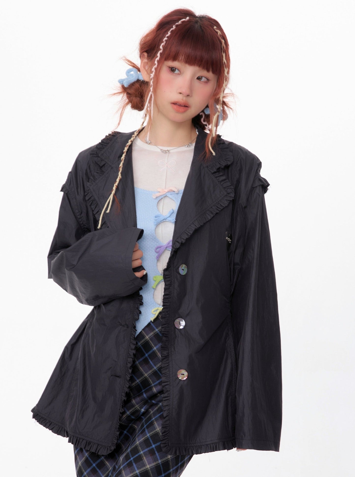 Loose Drawstring Retro Jacket
