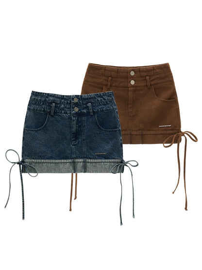 Vintage Slim Short Denim Skirt