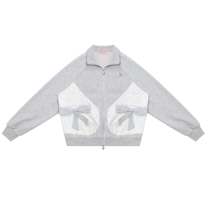 American Retro Bow Gray Sports Jacket