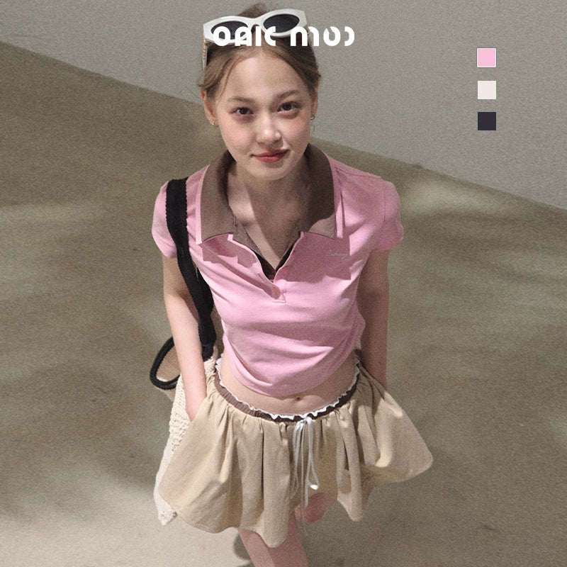 Vintage Lace Poncho Polo Skirt Set-Up