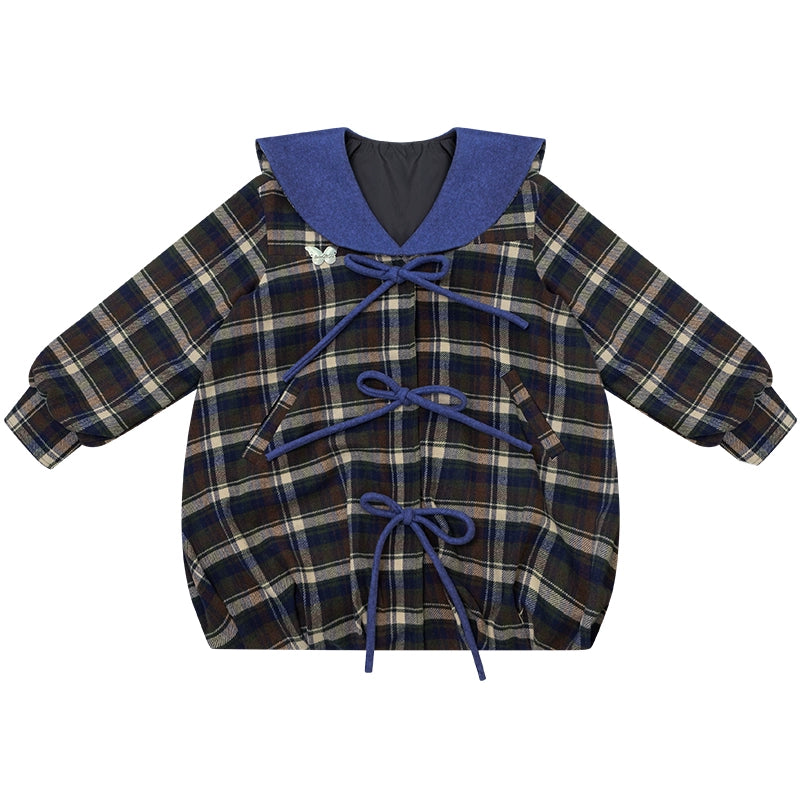 Autumn Doll Blue Woolen Coat
