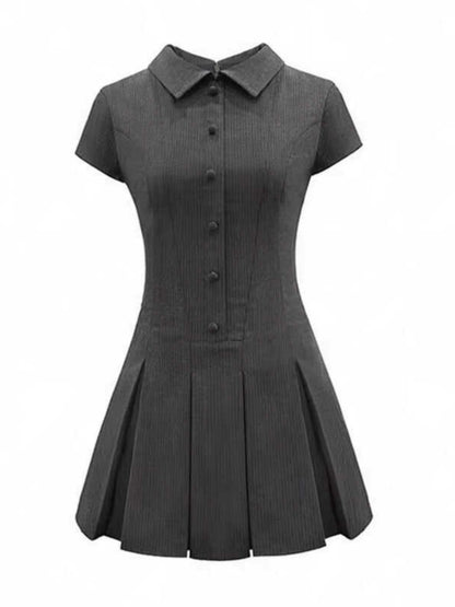 Short Sleeve College Suit Dress