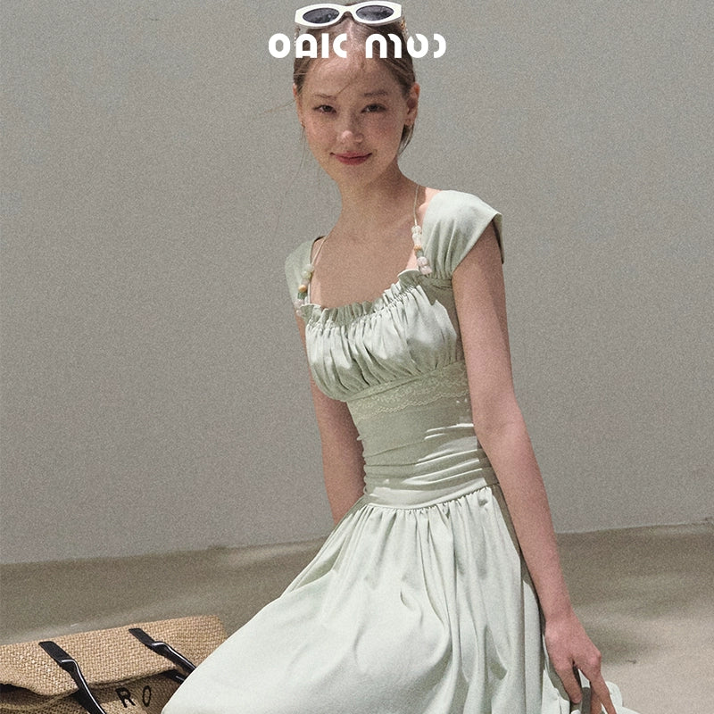 Square Neck Halter Knit Dress