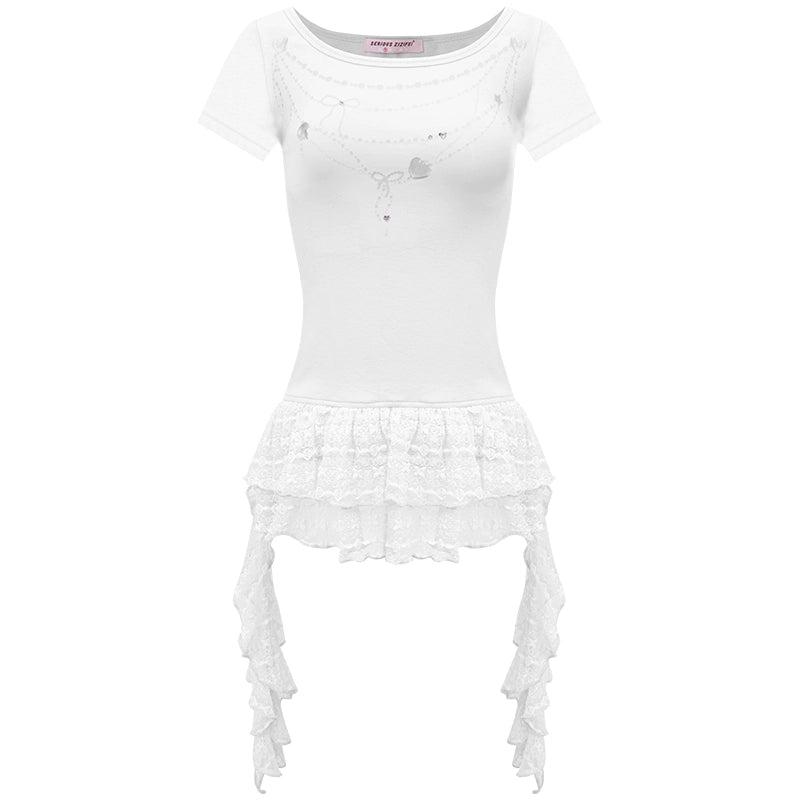 Vintage Chain Pleated Tee