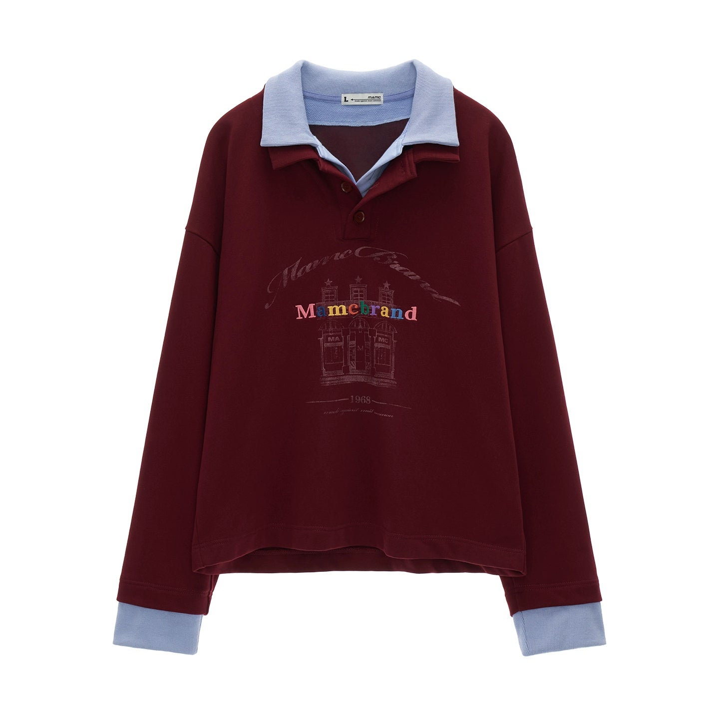 Button Lapel Polo Sweatshirt