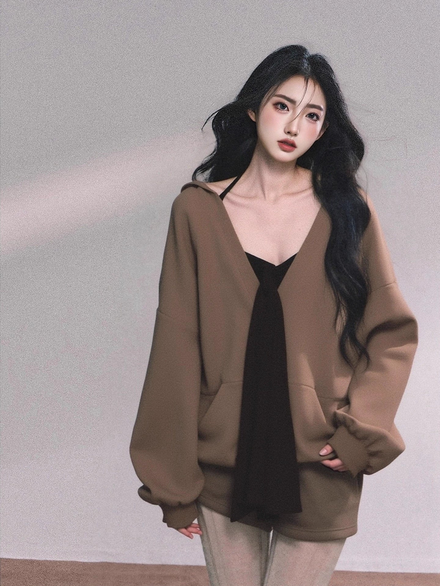 Autumn Hooded Three-Piece Set-Up