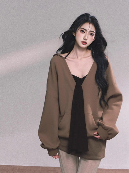 Autumn Hooded Three-Piece Set-Up