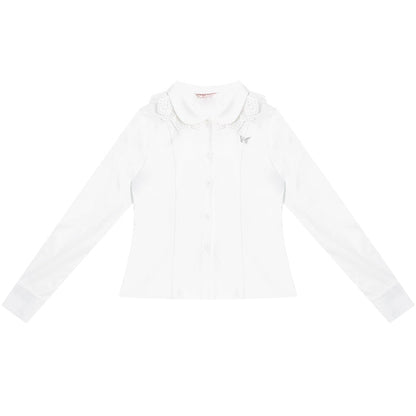 Retro Design White Ballet Shirt