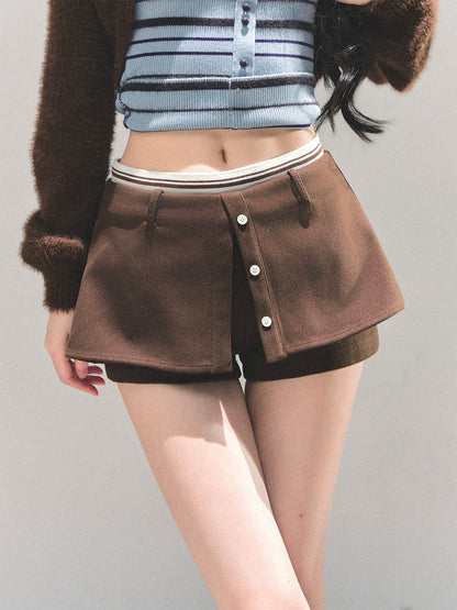 Black Autumn A-Line Shorts