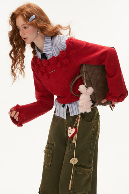 Slatted Shoulder Sweater