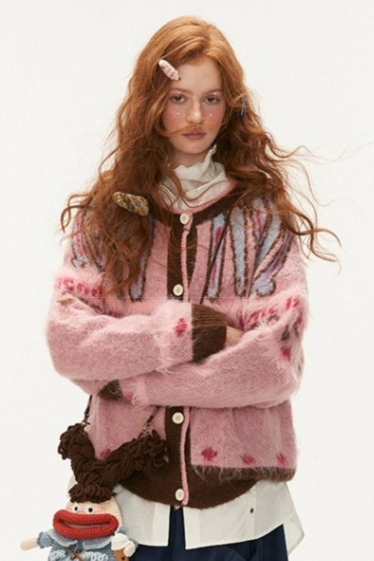 Retro Soft Knit Cardigan Sweater