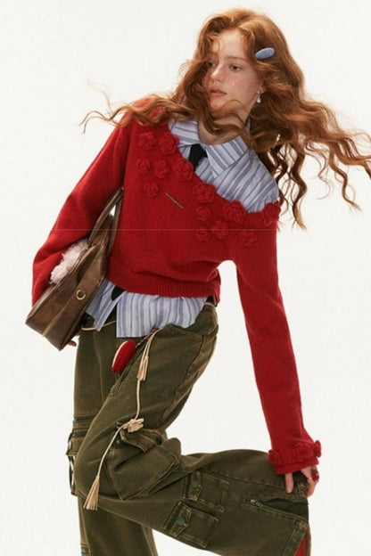 Slatted Shoulder Sweater