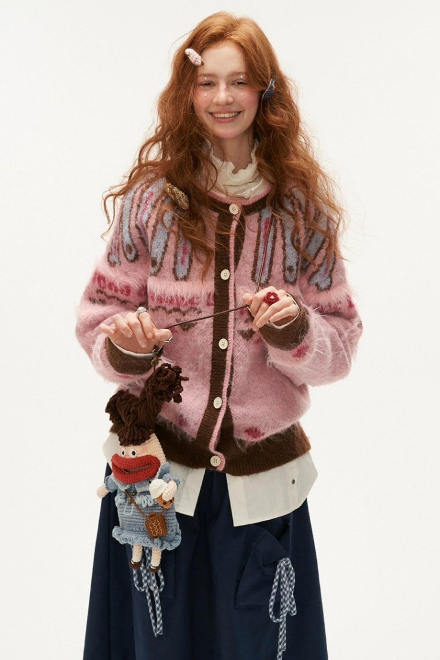 Retro Soft Knit Cardigan Sweater