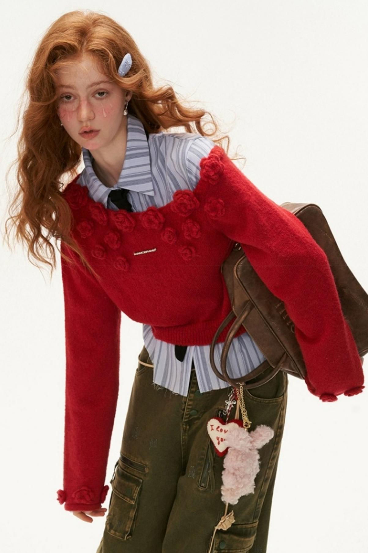 Slatted Shoulder Sweater