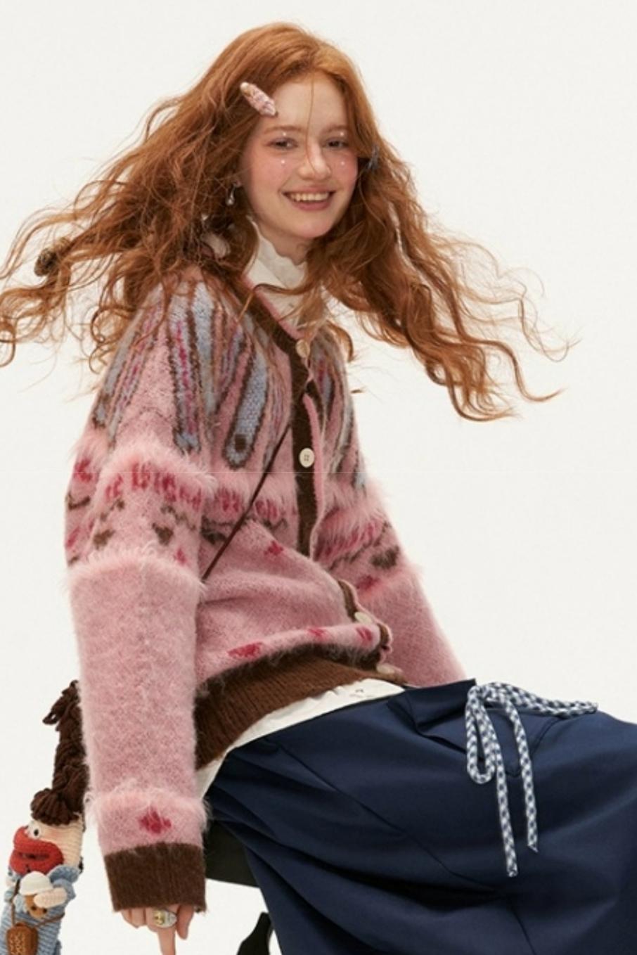 Retro Soft Knit Cardigan Sweater