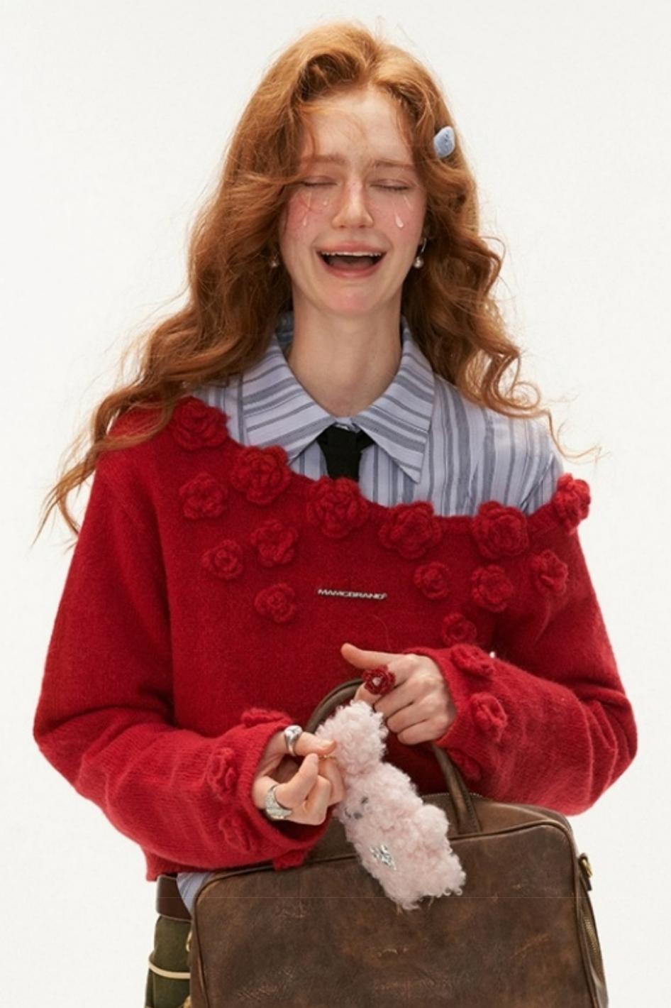 Slatted Shoulder Sweater