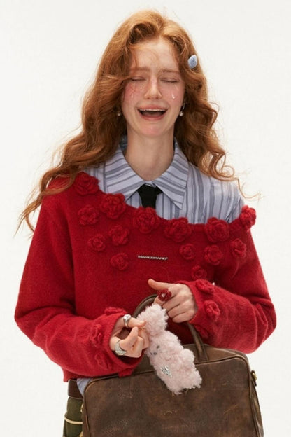 Slatted Shoulder Sweater