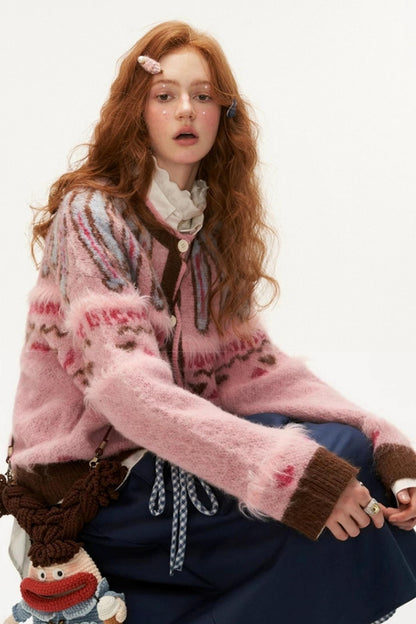 Retro Soft Knit Cardigan Sweater