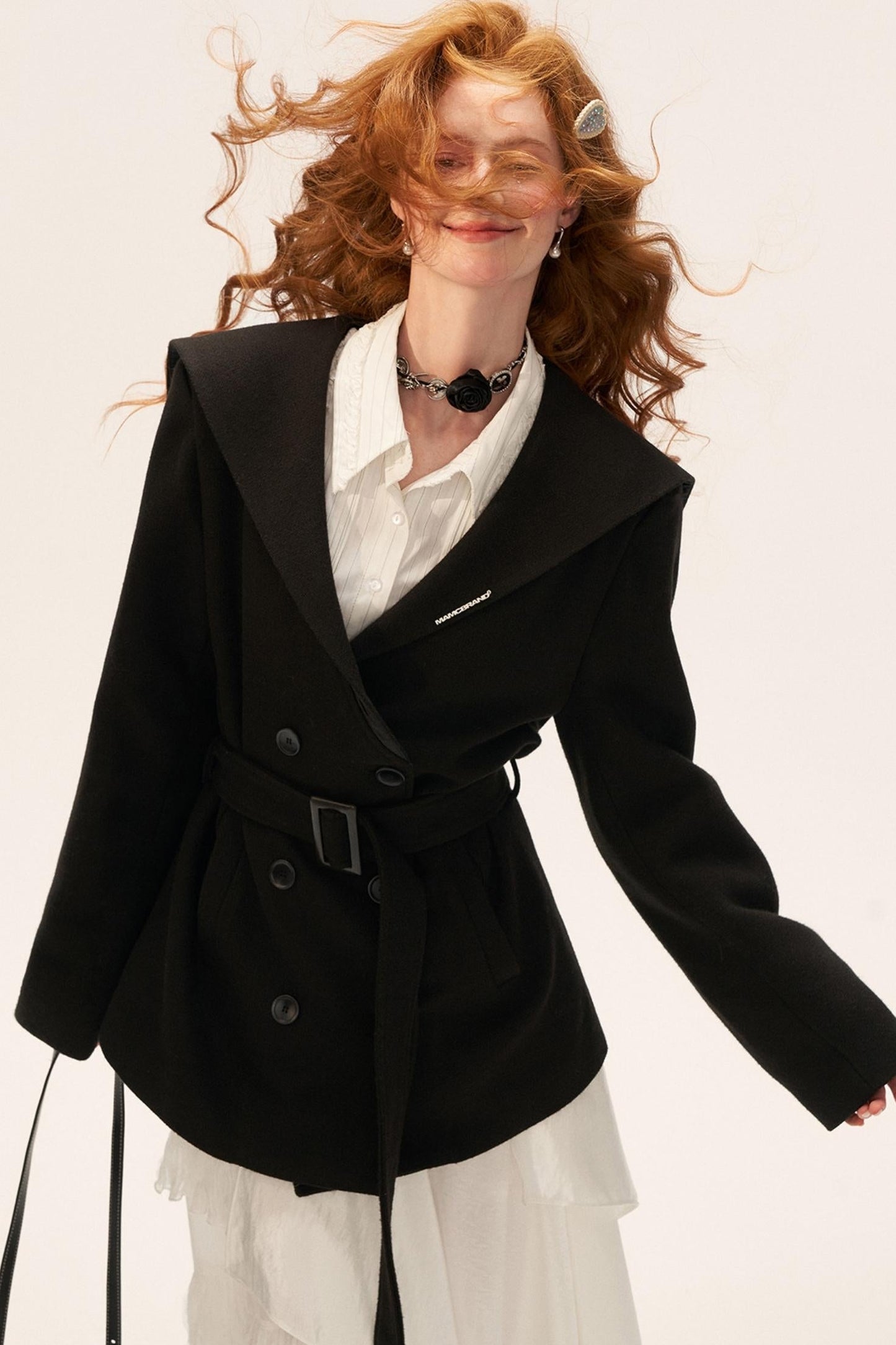 College Style Woolen Coat