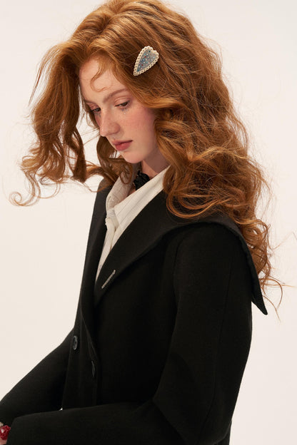 College Style Woolen Coat