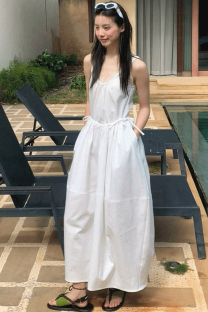 Sycamore Rose Fiber Vest & Balloon Dress