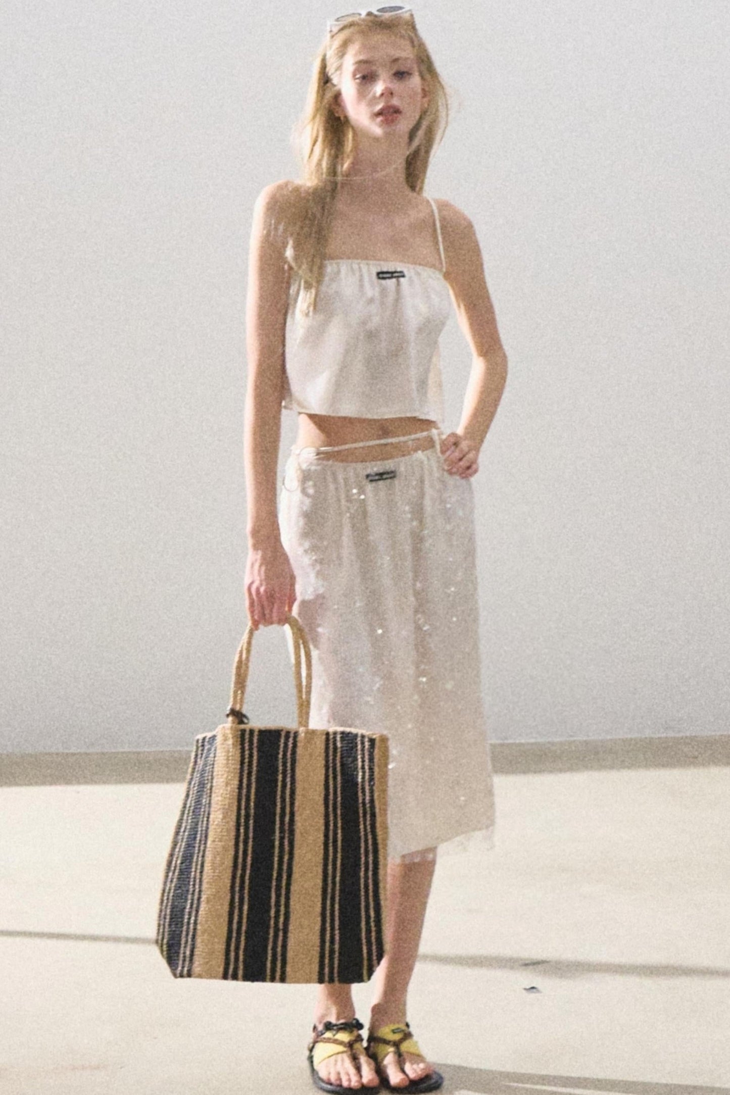 Silk Satin Dress & Camisole Set-Up