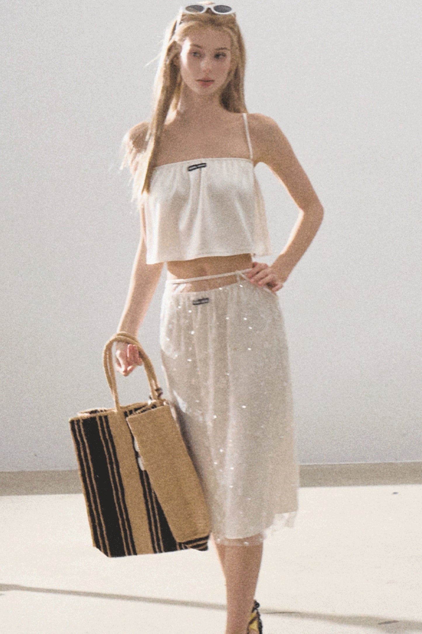 Silk Satin Dress & Camisole Set-Up