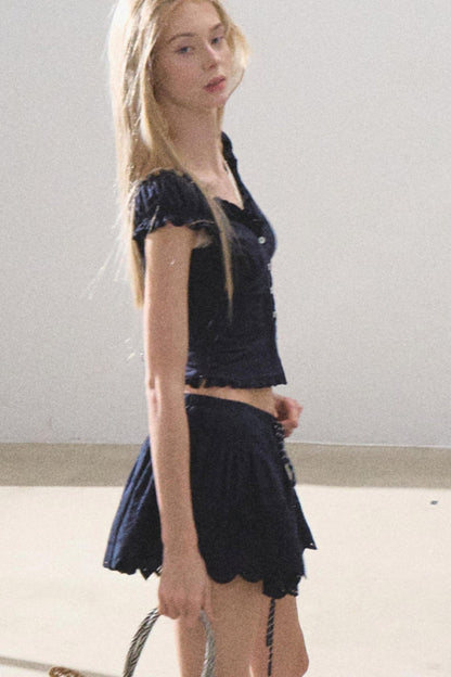 Lime Bliss Boho Peplum Skirt