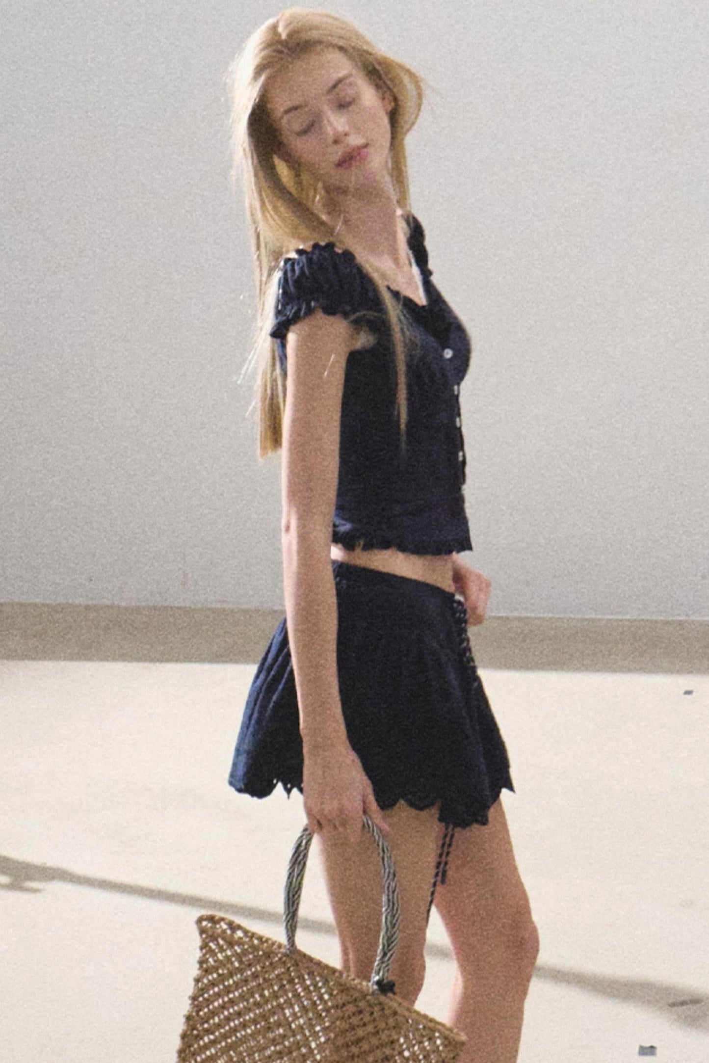 Lime Bliss Boho Peplum Skirt