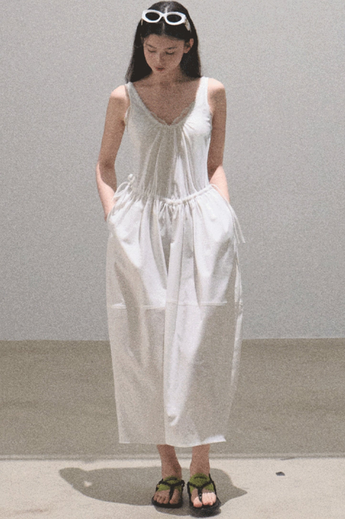 Sycamore Rose Fiber Vest & Balloon Dress