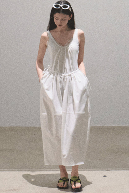 Sycamore Rose Fiber Vest & Balloon Dress