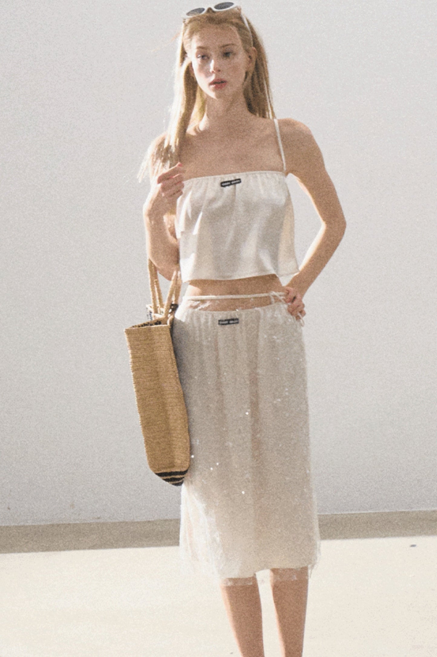 Silk Satin Dress & Camisole Set-Up