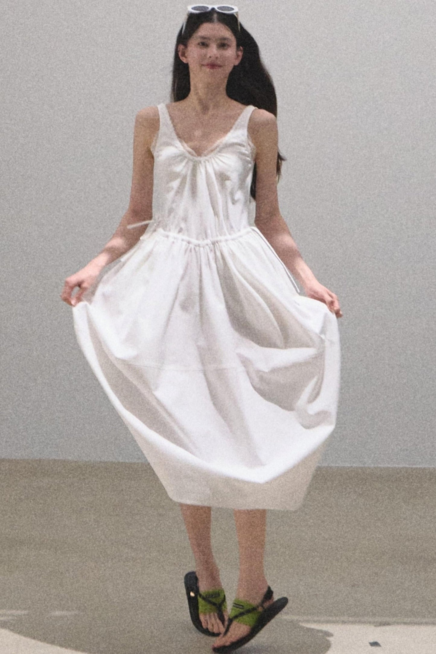 Sycamore Rose Fiber Vest & Balloon Dress