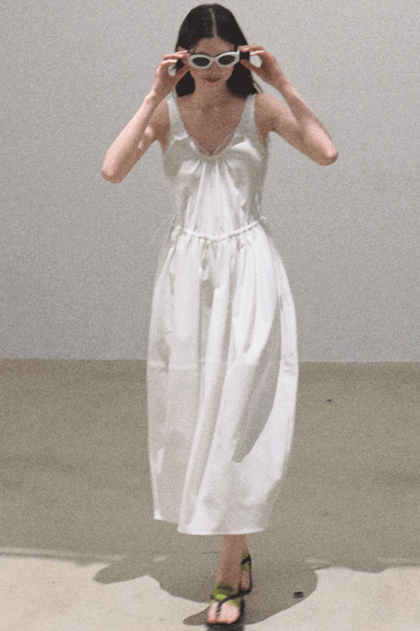 Sycamore Rose Fiber Vest & Balloon Dress