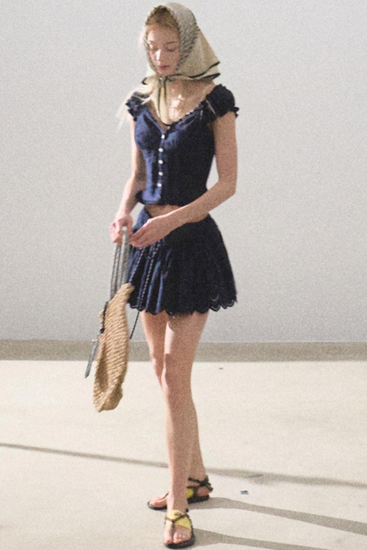 Lime Bliss Boho Peplum Skirt