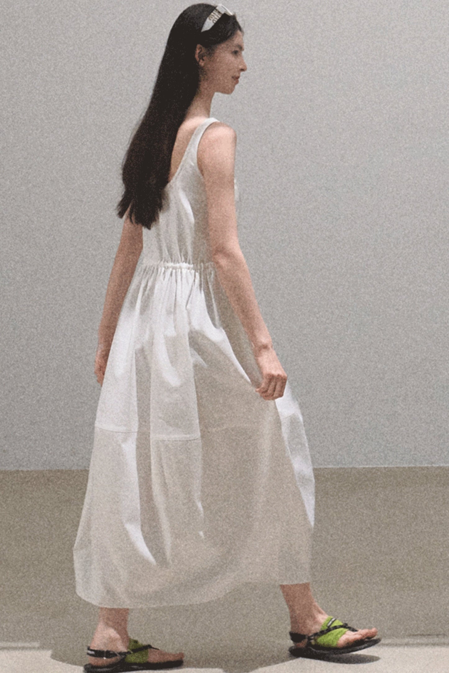 Sycamore Rose Fiber Vest & Balloon Dress