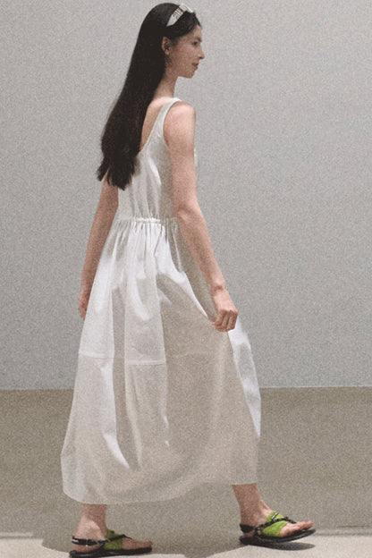 Sycamore Rose Fiber Vest & Balloon Dress