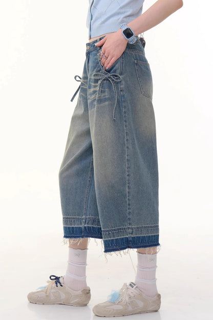 Vintage Blue High-Waisted Wide-Leg Jeans