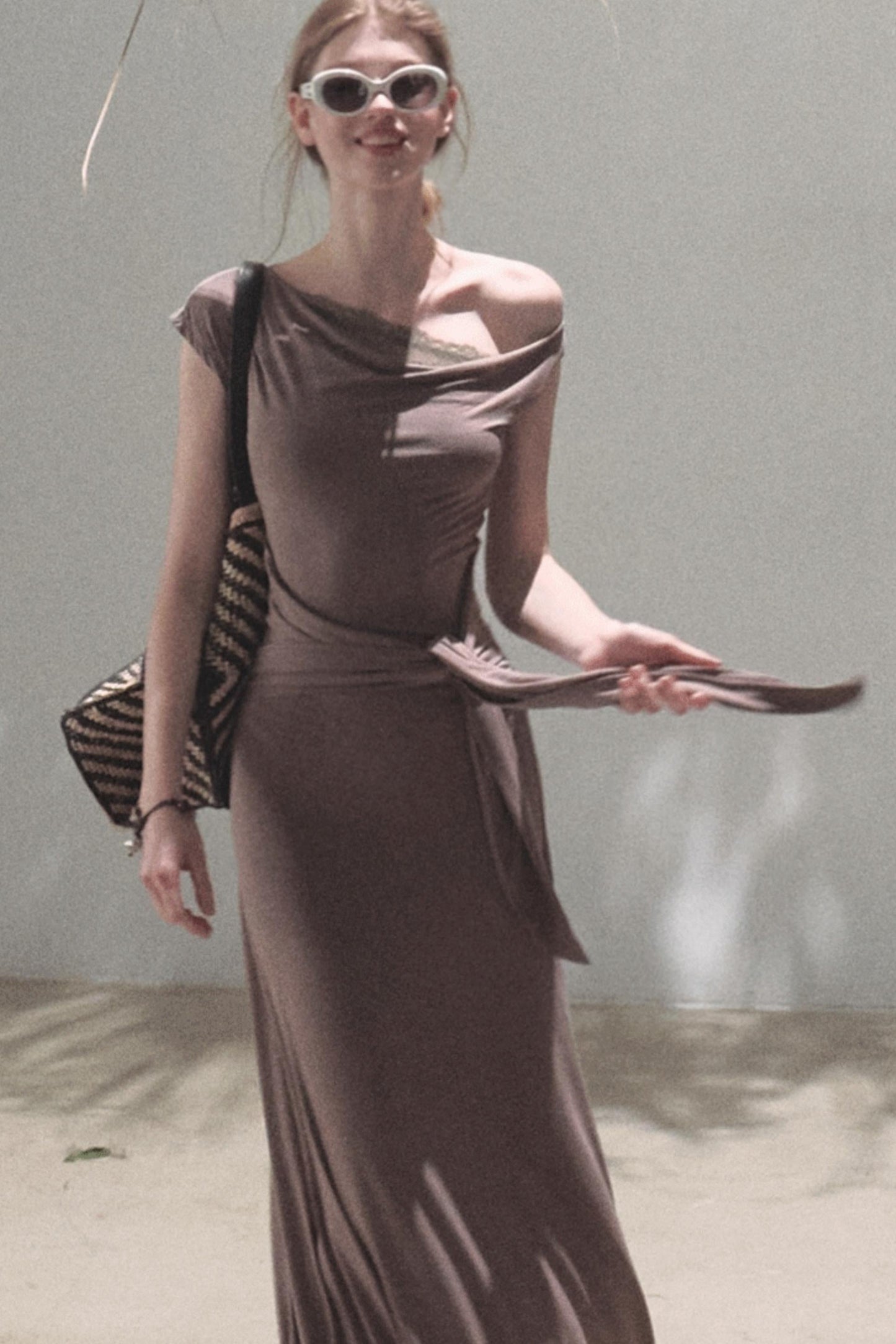 Elegant Knit Maxi Dress