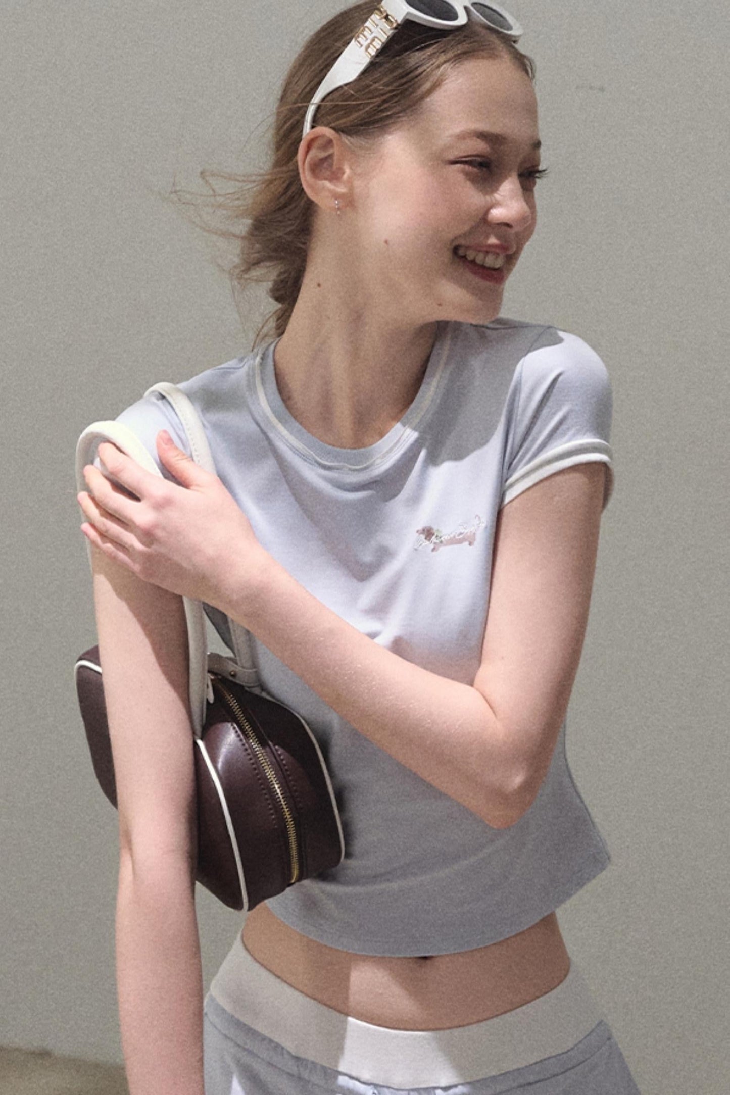 Colorblock Lace-Up Top Set-Up