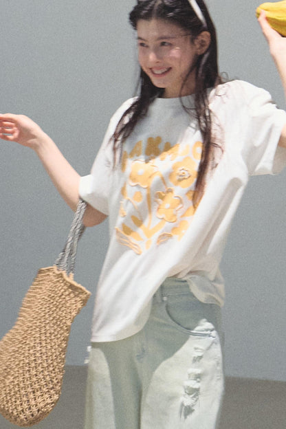 Count Her Flowers Cool Loose T-Shirt